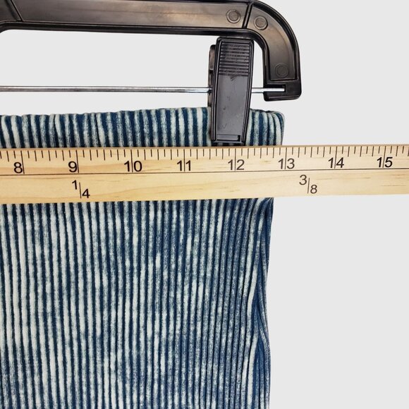 ZARA Women’s 2-Piece Ribbed Tie Dye Velvet Set Blue Crop Top & Maxi Skirt M - Picture 8 of 12